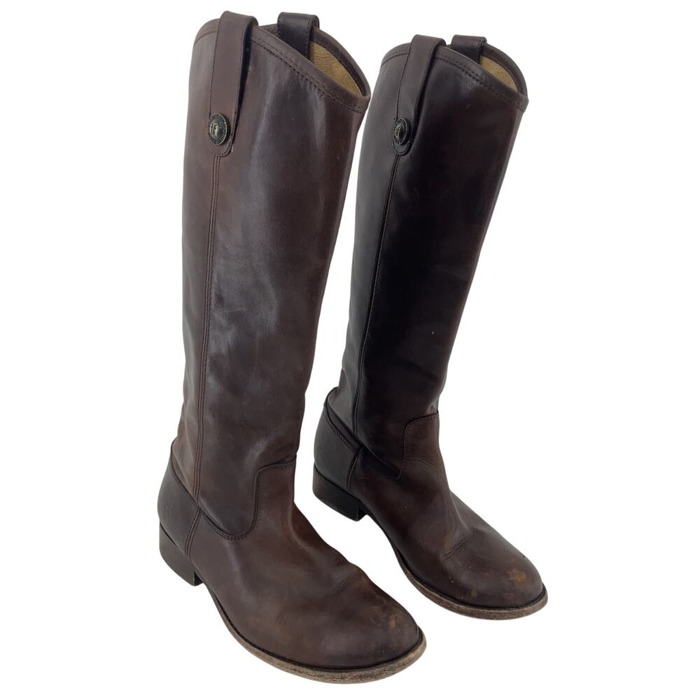 Frye Brown Leather Tall Riding Boots